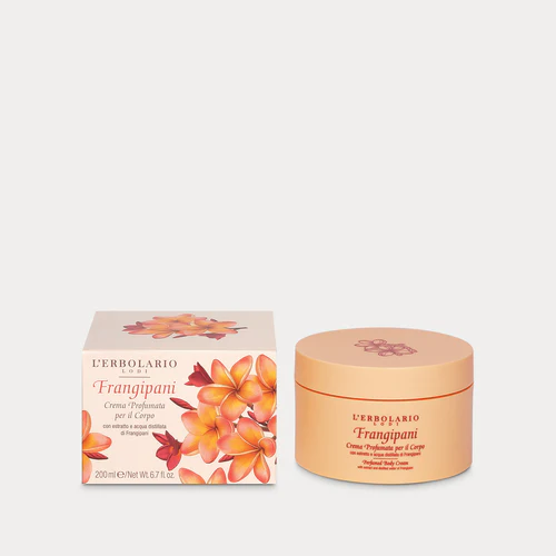 Ароматен крем за тяло Плумерия L’Erbolario кутийка